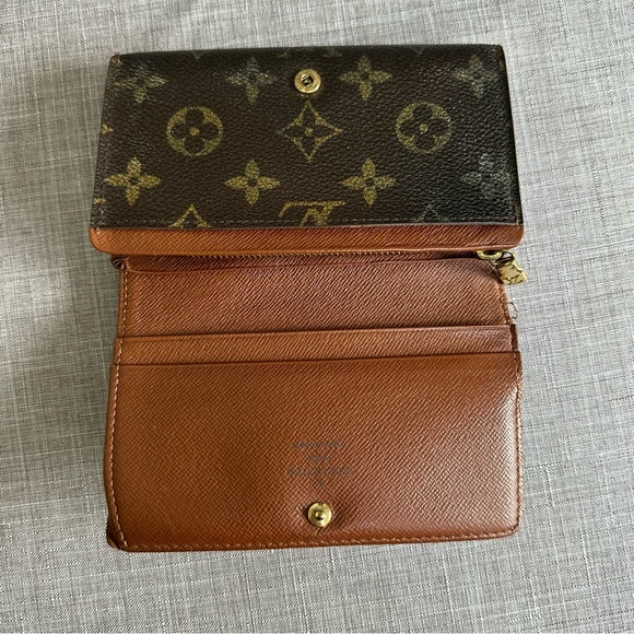 Louis Vuitton Womens Brown Monogram Canvas Leather Wallet Authentic - Picture 5 of 13